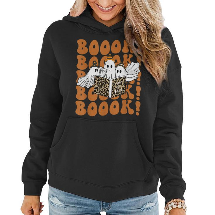 Booook Ghosts T  Boo Read Books Library Gift Funny  Women Hoodie Graphic Print Hooded Sweatshirt