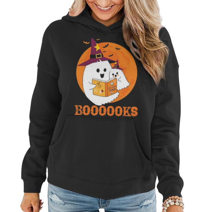 Booooks Halloween Boo Read Books Reading Women Hoodie