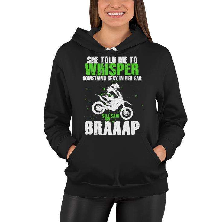 Brappp Motocross Women Hoodie