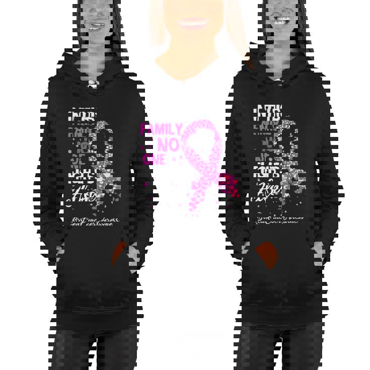 Breast Cancer Awareness In This Family No One Fights Alone Gift Women Hoodie