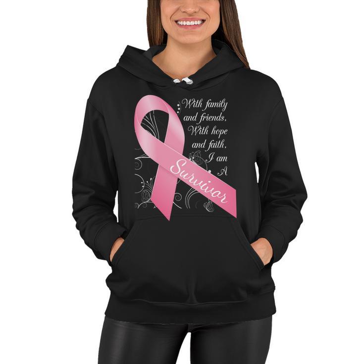 Breast Cancer Survivor Family Friends Hope Faith Tshirt Women Hoodie