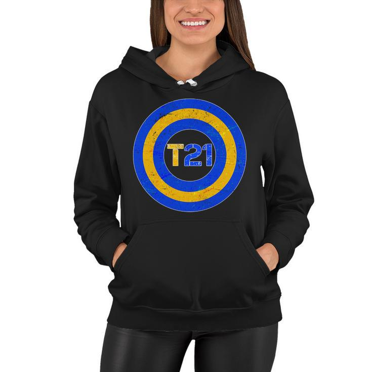 Captain T21 Shield - Down Syndrome Awareness Women Hoodie