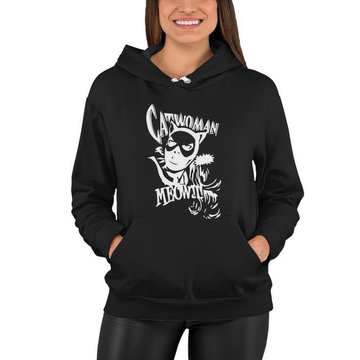 Catwoman Meow Comic Funny Women Hoodie