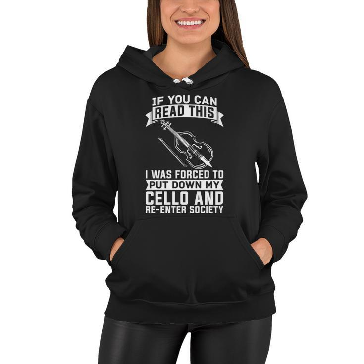 Cello Musician &8211 Orchestra Classical Music Cellist  Women Hoodie