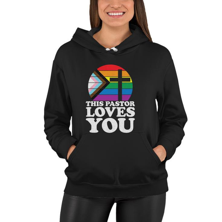 Christian Ally Inclusive Pride Clergy This Pastor Loves You Women Hoodie