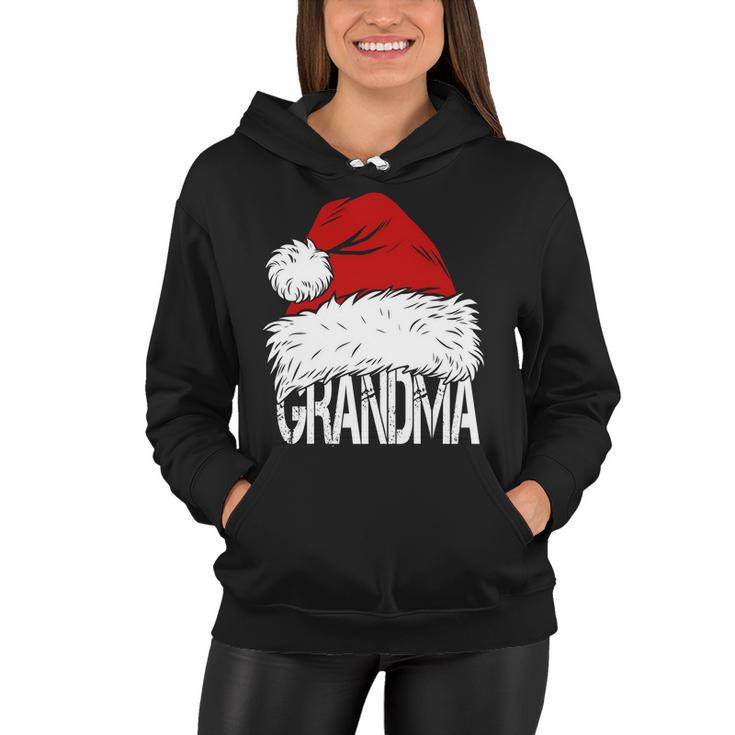 Christmas Santa Hat Grandma Tshirt Women Hoodie