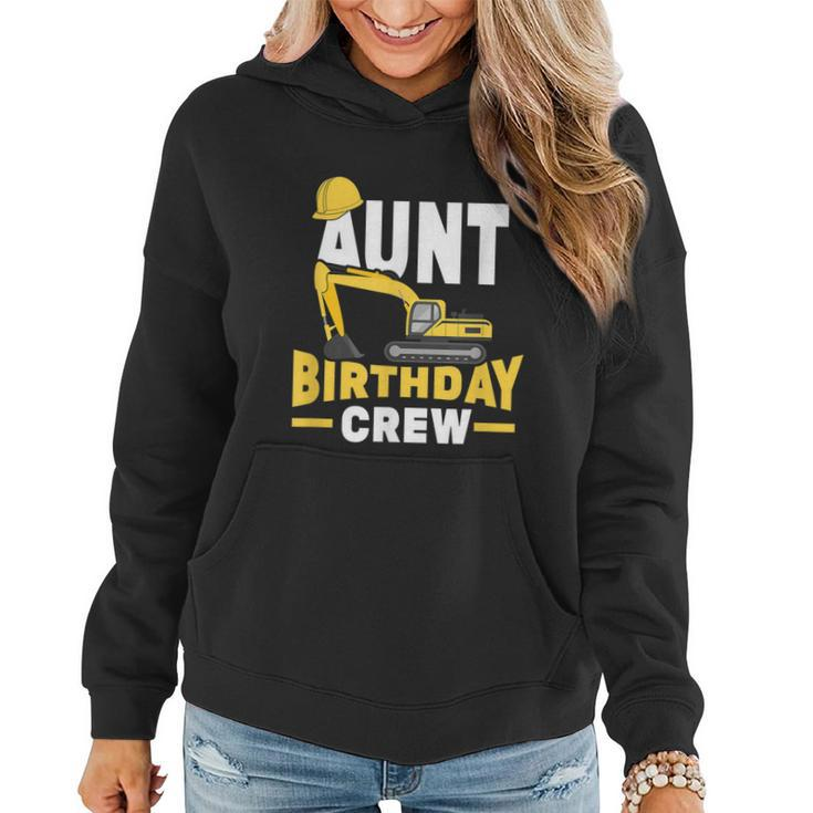 Construction Birthday Party Digger Aunt Birthday Crew Graphic Design Printed Casual Daily Basic Women Hoodie