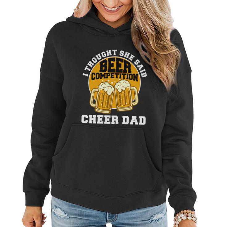 Cool Cheer Dad Gift For Men Funny Beer Cheerleading Dad Funny Gift Women Hoodie