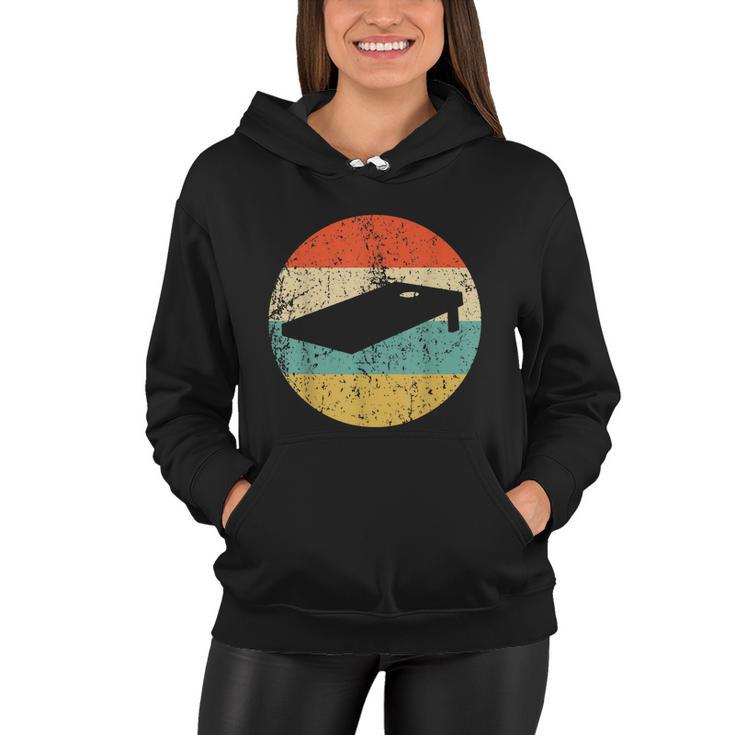 Cornhole Vintage Retro Cornhole Board Women Hoodie