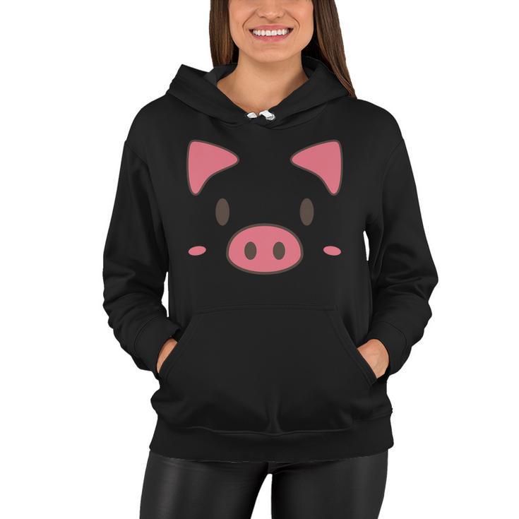 Cute Piggy Face Halloween Costume Women Hoodie