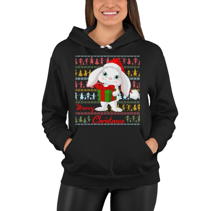 Cute Rabbit Ugly Christmas Sweater Women Hoodie