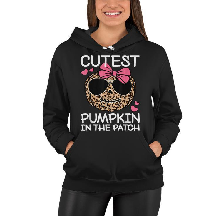 Cutest Pumpkin In The Patch Funny Halloween Cute Girls Kids  Women Hoodie