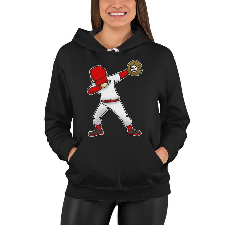 Dabbing Baseball Player Women Hoodie