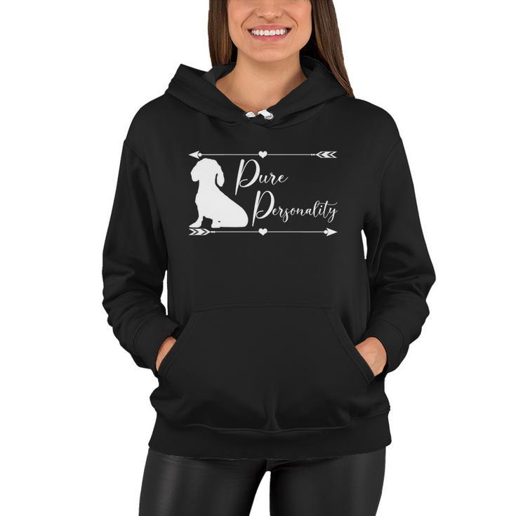 Dachshund Wiener Personality Doxie Mom Dog Lover Gift V2 Women Hoodie