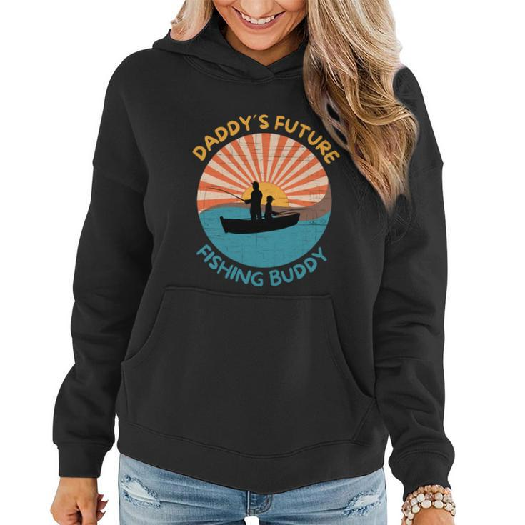 Daddys Future Fishing Buddy Quote Fathers Day Fishing Gift Graphic Design Printed Casual Daily Basic Women Hoodie