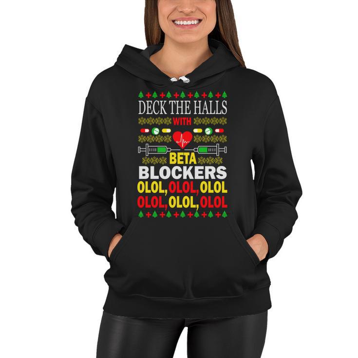 Deck The Halls With Beta Blockers Olol Women Hoodie