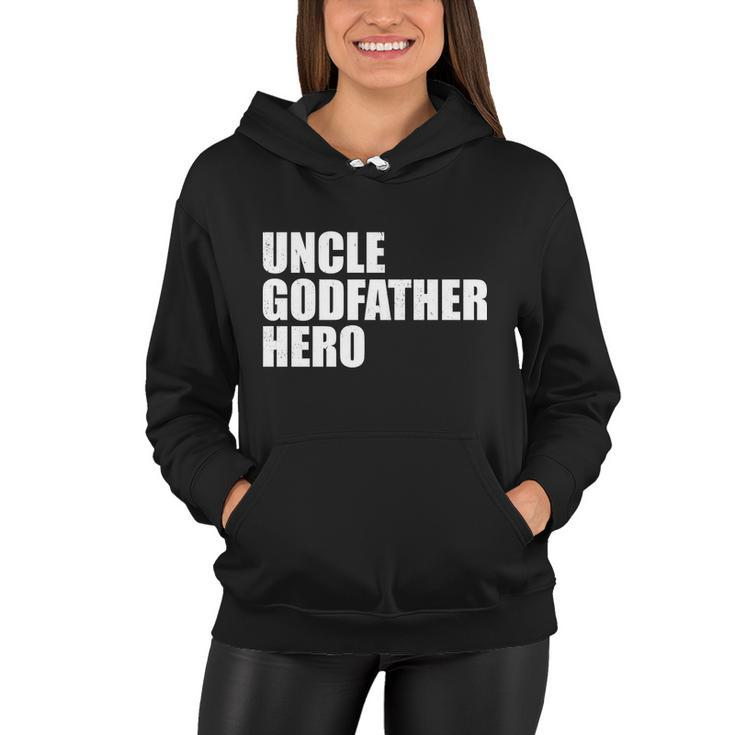 Distressed Uncle Godfather Hero Women Hoodie
