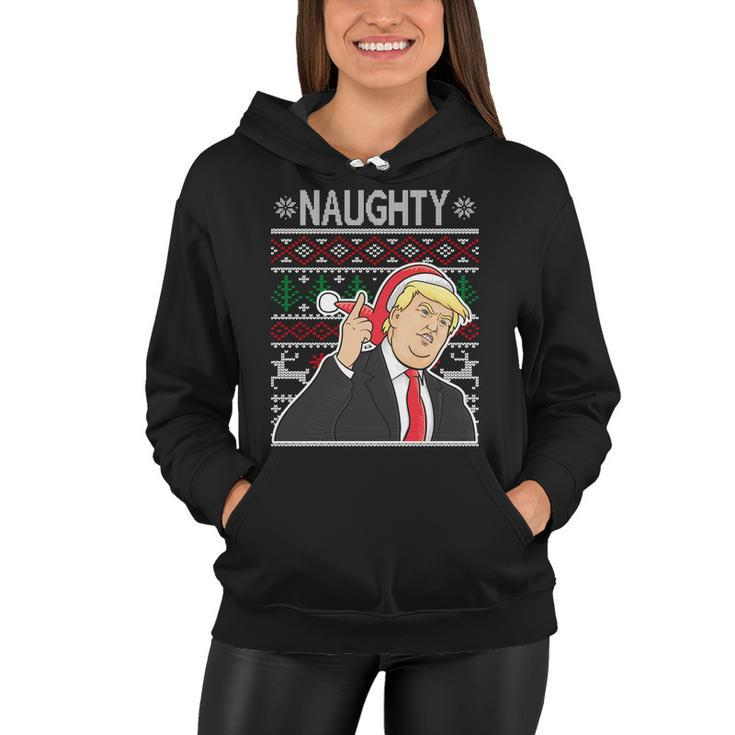 Donald Trump Naughty Ugly Christmas Women Hoodie