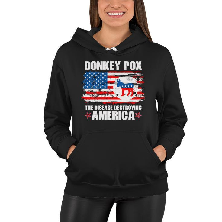 Donkey Pox The Disease Destroying America V2 Women Hoodie