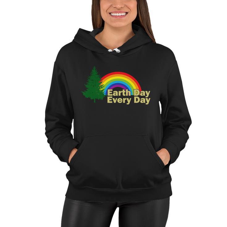 Earth Day Every Day Rainbow Women Hoodie