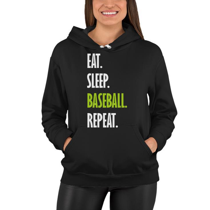Eat Sleep Baseball Repeat V2 Women Hoodie