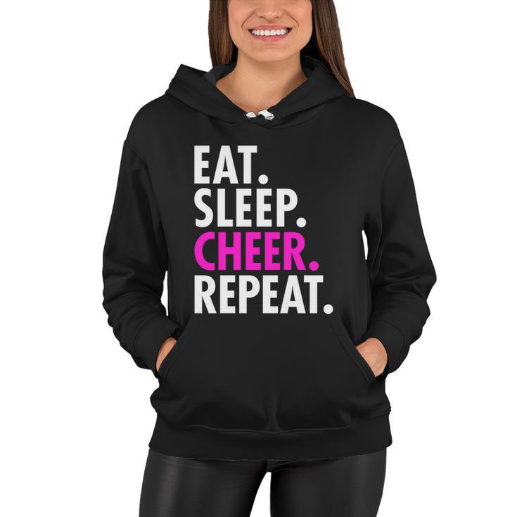 Eat Sleep Cheer Repeat Cheerleading Girls Women Gift Cute Great Gift Women Hoodie