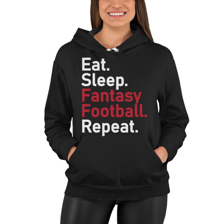 Eat Sleep Fantasy Football Repeat Tshirt Women Hoodie