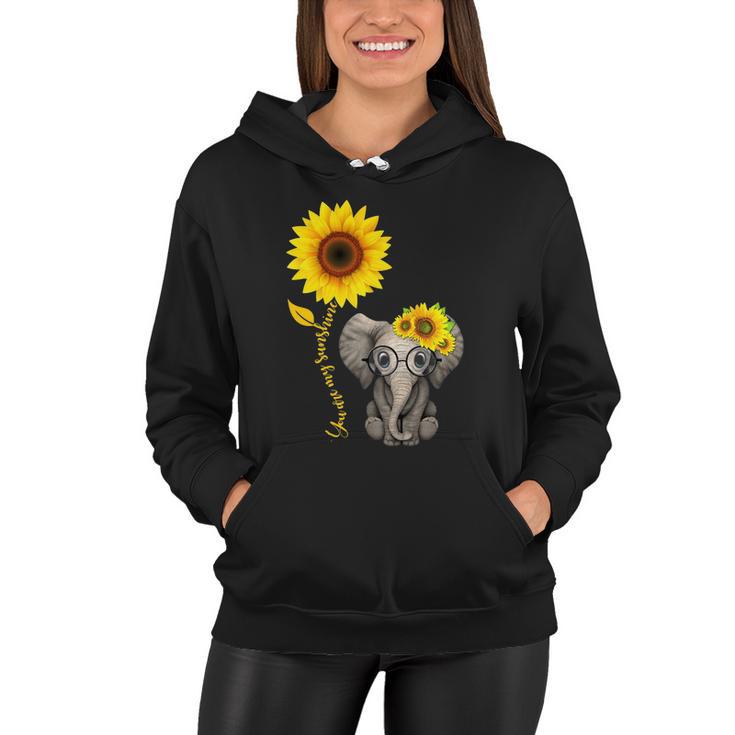 Elephant Sunflower You Are My Sunshine V2 Women Hoodie