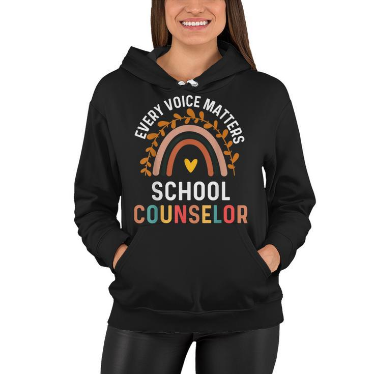 Every Voice Matters School Counselor Counseling  V2 Women Hoodie