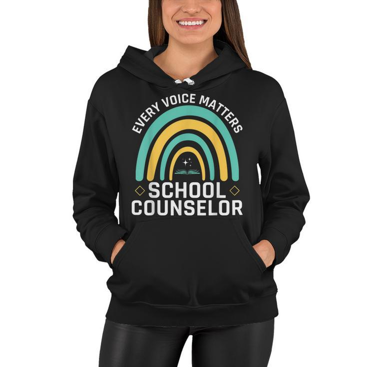 Every Voice Matters School Counselor Counseling  V3 Women Hoodie