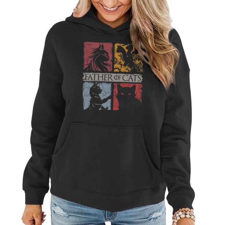 Father Of Cats  - Cat Lovers Cat Dad Fabulous Women Hoodie Graphic Print Hooded Sweatshirt