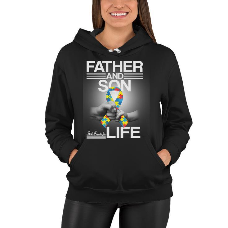 Father Son Best Friends For Life Autism Awareness Tshirt Women Hoodie