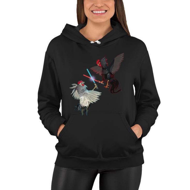 Fighting Rosters Lightsaber Cockfight Women Hoodie