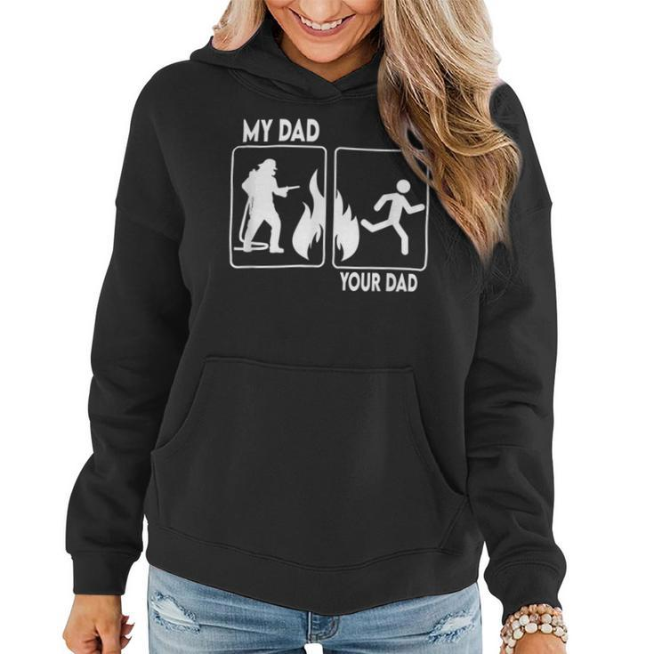 Firefighter Funny Firefighter Dad Fathers Day Proud Daughter Son Boys Women Hoodie