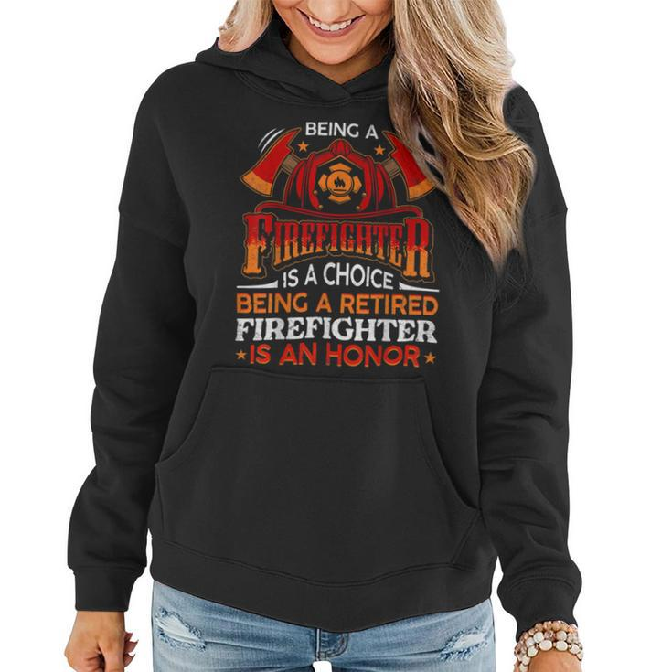 Firefighter Funny Gift Heroic Fireman Gift Idea Retired Firefighter Women Hoodie