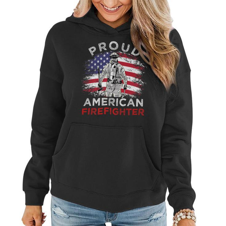 Firefighter Proud American Firefighter Vintage July 4Th For Firefighter V2 Women Hoodie