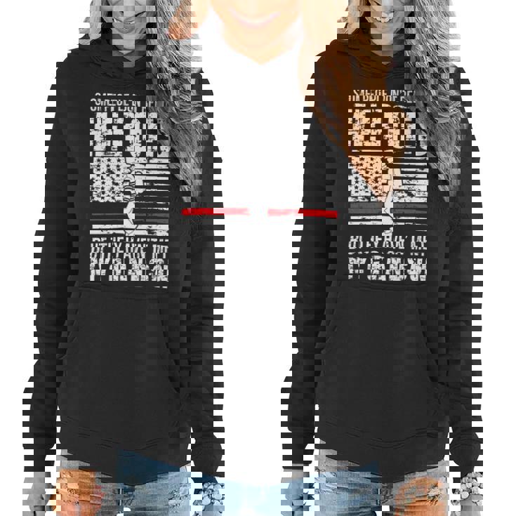 Firefighter Proud Fireman Grandpa Of A Firefighter Grandpa Women Hoodie