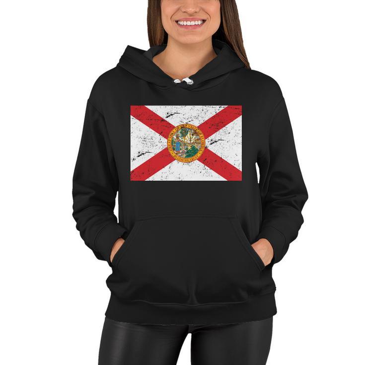 Florida Flag Distressed Vintage Women Hoodie