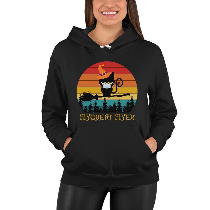 Flyquent Flyer Cat Halloween Quote Women Hoodie