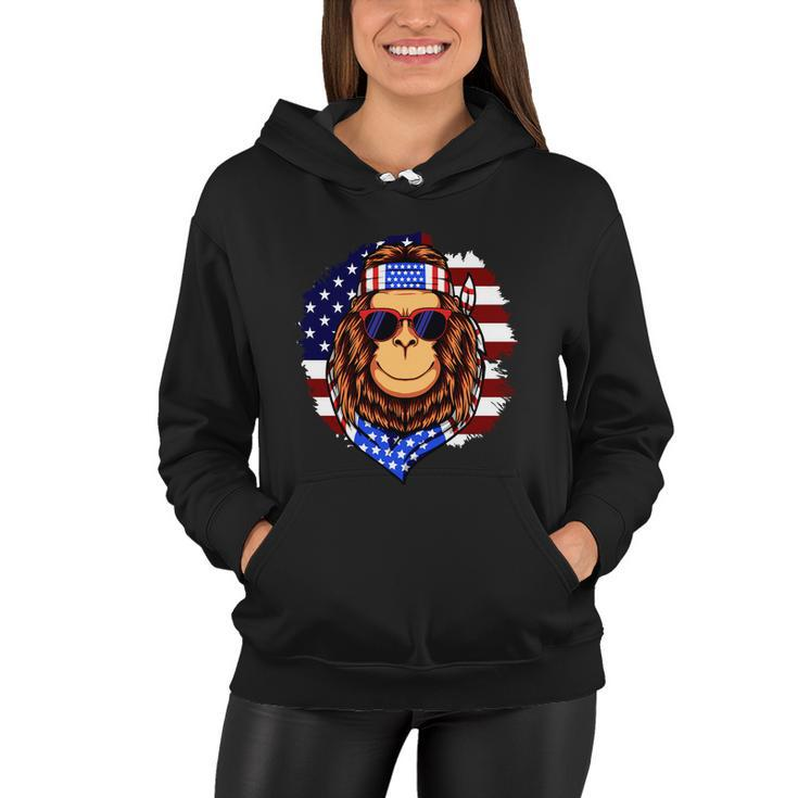 Fourth Of July American Independence Day Monkey Graphic Plus Size Shirt For Men Women Hoodie