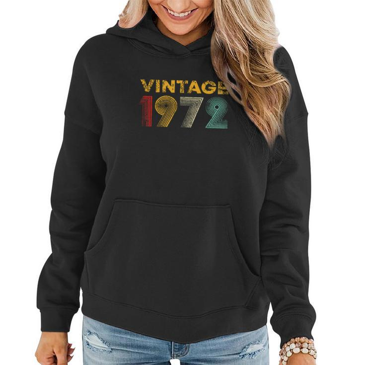 Funny Birthday Vintage 1972 50Th Birthday Gift Graphic Design Printed Casual Daily Basic Women Hoodie