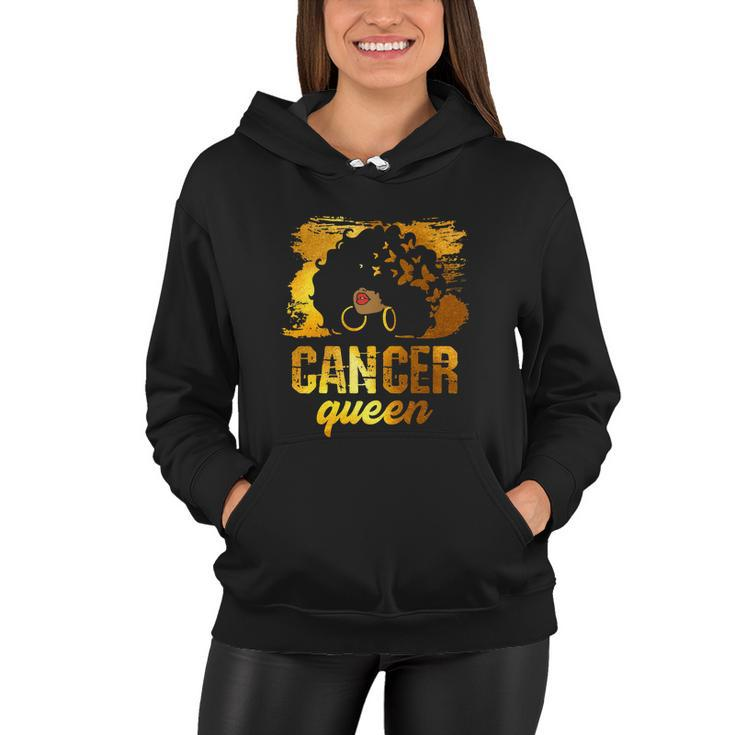 Funny Cancer Queen Afro Born In June 21 To July 22 Birthday Women Hoodie
