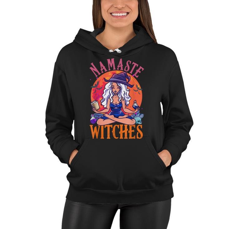 Funny Halloween Namaste Witches Halloween Spirits Witch Women Hoodie