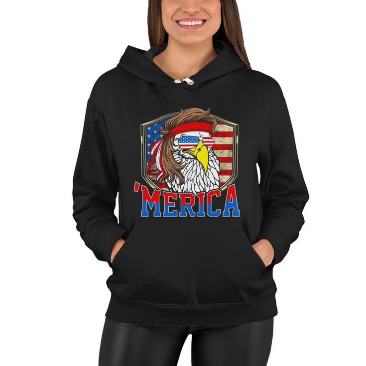 Funny July 4Th Cute Gift Merica 4Th Of July Bald Eagle Mullet Gift Women Hoodie