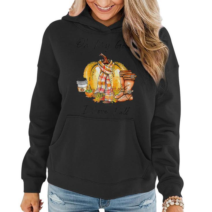 Funny Oh My Gourd I Love Fall Pumpkin For Fall Lover  Women Hoodie Graphic Print Hooded Sweatshirt