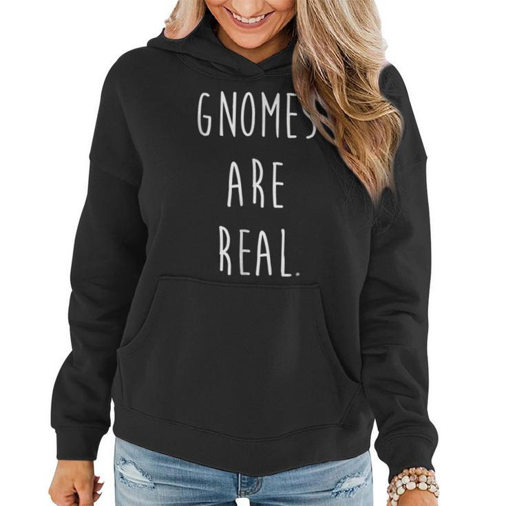 Gnomes Are Real Tee Funny Troll Gnome Halloween Costume Tee Women Hoodie Graphic Print Hooded Sweatshirt