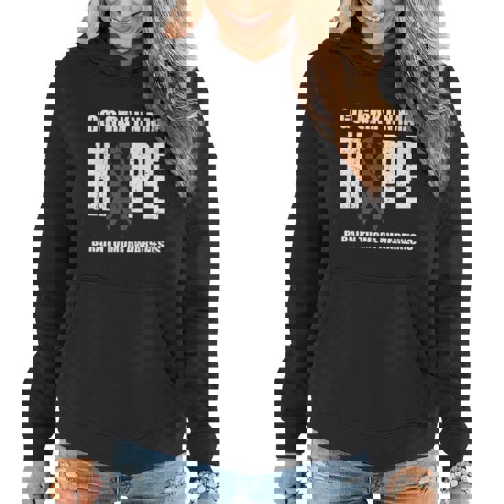 Go Gray In May Hope Brain Tumor Awareness Cute Gift Graphic Design Printed Casual Daily Basic Women Hoodie