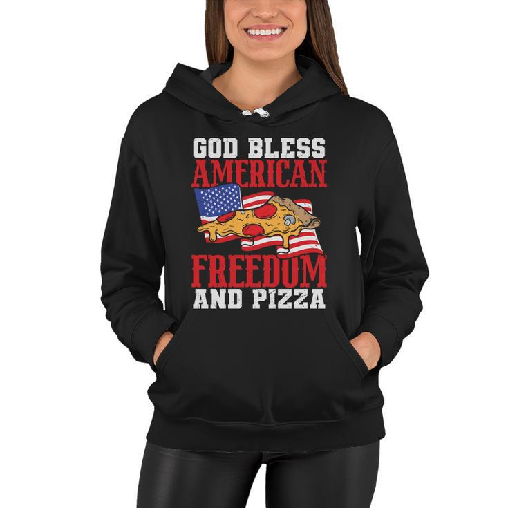 God Bless American Freedom And Pizza Plus Size Shirt For Men Women And Family Women Hoodie