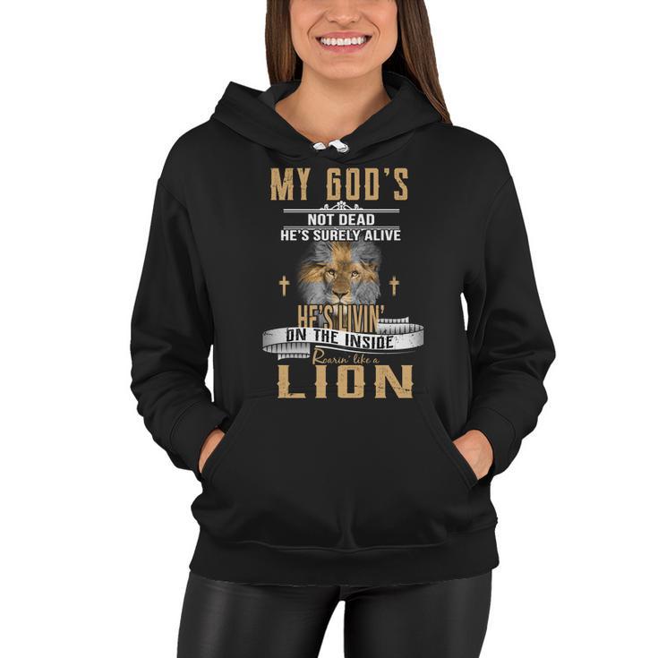 God Living On The Inside Roaring Like A Lion Women Hoodie