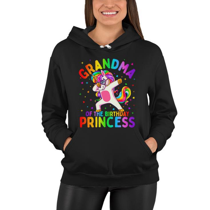 Grandma Of The Birthday Princess Girl Dabbing Unicorn Gift Women Hoodie